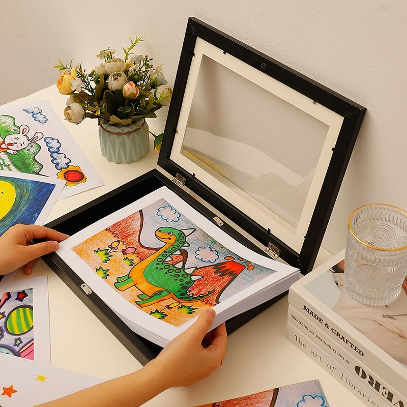 ก4 เด็กศิลปะกรอบสามารถเปลี่ยนกรอบรูปกุญแจแม่เหล็กภาพวาดเด็กกรอบรูปเด็ก