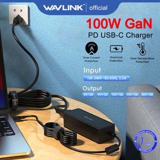 Wavlink PD 100W USB-C GaN ที่ชาร์จเร็ว, ที่ชาร์จ USB-C สากล สําหรับแล็ปท็อป, แท็บเล็ต, โทรศัพท์และอื่น ๆ