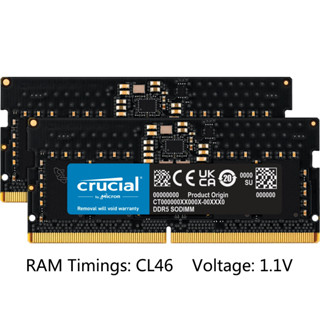 Crucial หน่วยความจําแล็ปท็อป 16GB ddr5 5600mhz SODIMM CL46