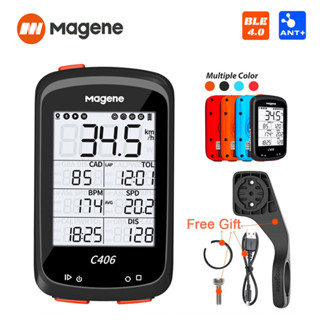 MAGENE [รับประกันทางการ] เครื่องวัดอัตราการเต้นของหัวใจ GPS C406 ไร้สาย สําหรับจักรยานเสือภูเขา เสือหมอบ