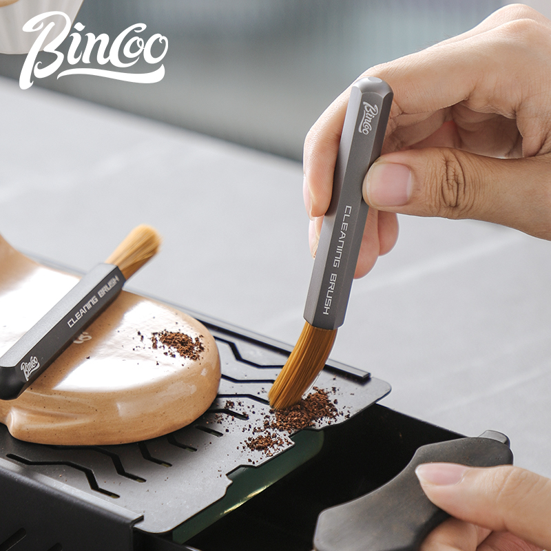 Bincoo แปรงทําความสะอาดเครื่องชงกาแฟเครื่องบดกาแฟแปรงทําความสะอาดบาร์จัดเก็บอุปกรณ์ทําความสะอาด