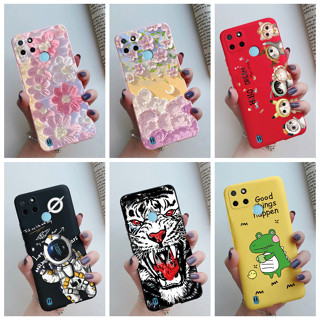 เคสโทรศัพท์ซิลิโคน TPU แบบนิ่ม พิมพ์ลายน่ารัก สีแคนดี้ สําหรับ Realme C21Y C25Y RMX3261 RMX3263 RMX3265 Realme C 21Y C 25Y 2021