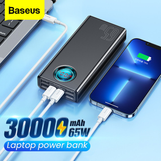 Baseus Power Bank 30000mAh 65W PD3.0 Quick Charging 3.0 FCP SCP Portable External Battery Travel Charger For Phone Laptop Tablet