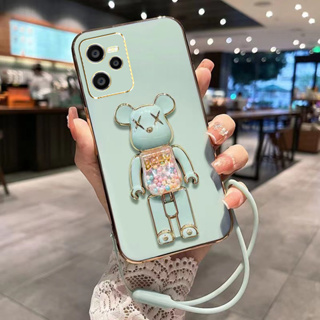 Realme C55 C53 C33 C30S C35 C11 2021 Realme 11Pro 10Pro+ 9pro 9i เคสโทรศัพท์มือถือ พร้อมกระจก และสายคล้องยาว สําหรับ