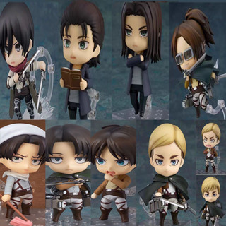 โมเดลฟิกเกอร์ PVC รูป Nendoroid Attack on Titan Articulado Levi Mikasa Eren ของเล่นสําหรับเด็ก