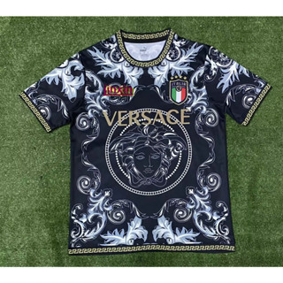 เสื้อกีฬาแขนสั้น ลายทีมชาติฟุตบอลชั้นนํา Italy Jersey Special Edition 23 24 ชุดเหย้า สีดํา คุณภาพสูง สําหรับผู้ชาย