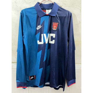 เสื้อกีฬาแขนยาว ลายทีมชาติฟุตบอล Gaopin retro 1995 1996 season Arsenal สีฟ้า