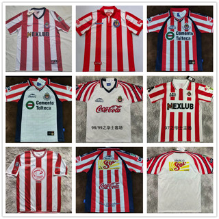 เสื้อกีฬาแขนสั้น ลายทีมชาติฟุตบอล Chivas Home Away 96-97 99-00 ชุดเหย้า สไตล์วินเทจ คลาสสิก 98-99