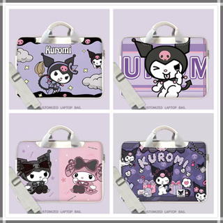 ⭐️with shoulder strap⭐️PU Waterproof Computer bag CARTOON Kuromi laptop bag 15 12 13.3inch 17.3 14 15.6 inches plus velvet Briefcase