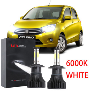 ชุดหลอดไฟหน้ารถยนต์ LED 6000K ฮาโลเจน สีขาว แบบเปลี่ยน สําหรับ SUZUKI Celerio 2009 2010 2011 2012 (1 คู่)