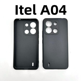 เคสโทรศัพท์มือถือ ซิลิโคนนิ่ม TPU สีดํา สําหรับ Itel A04