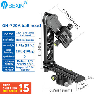 Bexin ขาตั้งกล้องพาโนรามา หมุนได้ 360 องศา พร้อมแผ่นดัชนี สําหรับกล้อง dslr