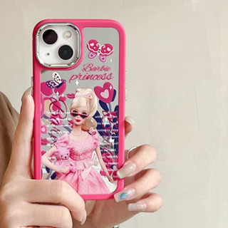 เคสโทรศัพท์มือถือ กันกระแทก ลาย Babie Hot Pink Mirorr 11 12 12pro 12promax สําหรับ iPhone 13 13pro 13promax 14 14pro 14promax