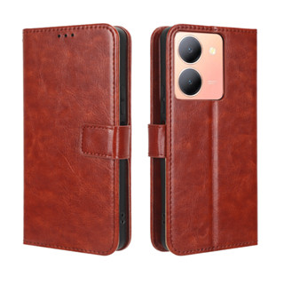 เคสโทรศัพท์หนัง Pu แบบฝาพับ พร้อมช่องใส่บัตร สําหรับ Vivo Y36 Y36 Y 36