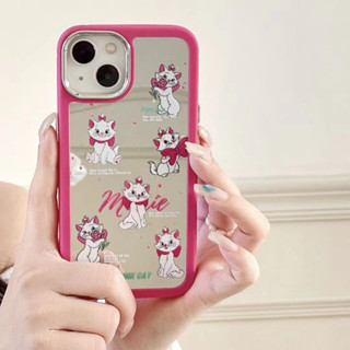 เคสโทรศัพท์มือถือ ลายการ์ตูนแมว สีชมพู สําหรับ iPhone 11 12 12pro 12promax 13 13pro 13promax 14 14pro 14promax