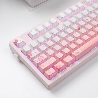 【JKDK】falling flowers PBT keycaps  font transmits light OEM profile  keycap for MX switch keyboard