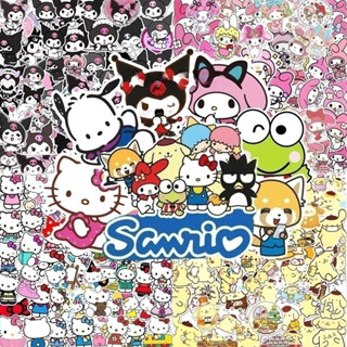 SANRIO สติกเกอร์ ลายการ์ตูน Kuromi Cinnamoroll My Melody Kuromi Hello Kitty LittleTwinStars น่ารัก สําหรับตกแต่งโทรศัพท์มือถือ แล็ปท็อป ไดอารี่ DIY 100 ชิ้น 50 ชิ้น