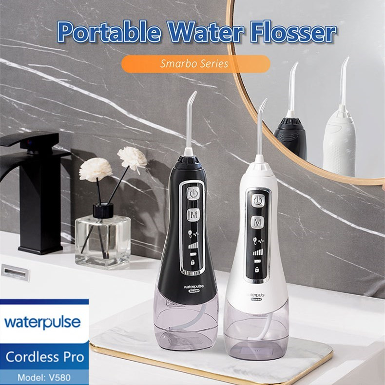 Waterpulse V580 ไร้สาย Irrigator ปากแบบพกพา Irrigators Flosser น้ํา Travel Clean Flossing USB ประเภททันตกรรม Flosser