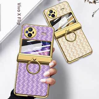 เคสโทรศัพท์มือถือหนัง แบบฝาพับแม่เหล็ก กันกระแทก สําหรับ Vivo X Flip