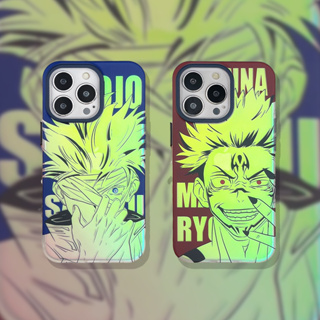 เคสโทรศัพท์มือถือ เนื้อแมตต์ กันกระแทก ลายอนิเมะ Jujutsu Kaisen Gojo Satoru Sukuna สําหรับ iPhone 11 12 13 14 Pro Max 7 8 Plus SE 2020