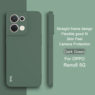 เคสโทรศัพท์ซิลิโคน TPU แบบนิ่ม ขอบตรง ป้องกันกล้อง สําหรับ OPPO Reno 8 Reno8 5G
