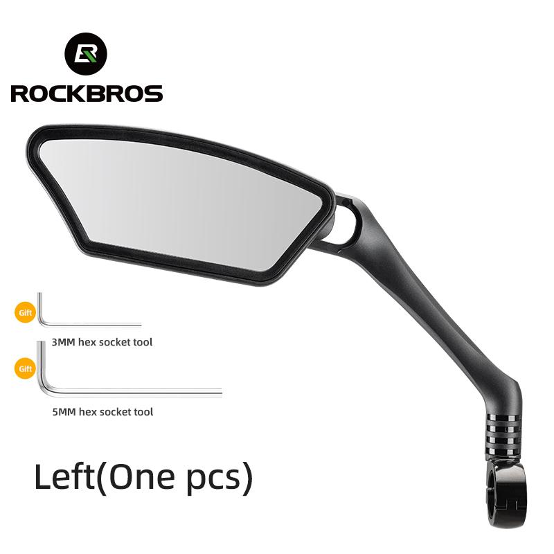 【TH Delivery】ROCKBROS กระจกมองหลังจักรยาน 360° กระจกมองหลัง มุมกว้าง สามารถปรับได้ อุปกรณ์เสริม สําหรับติดแฮนด์รถจักรยาน