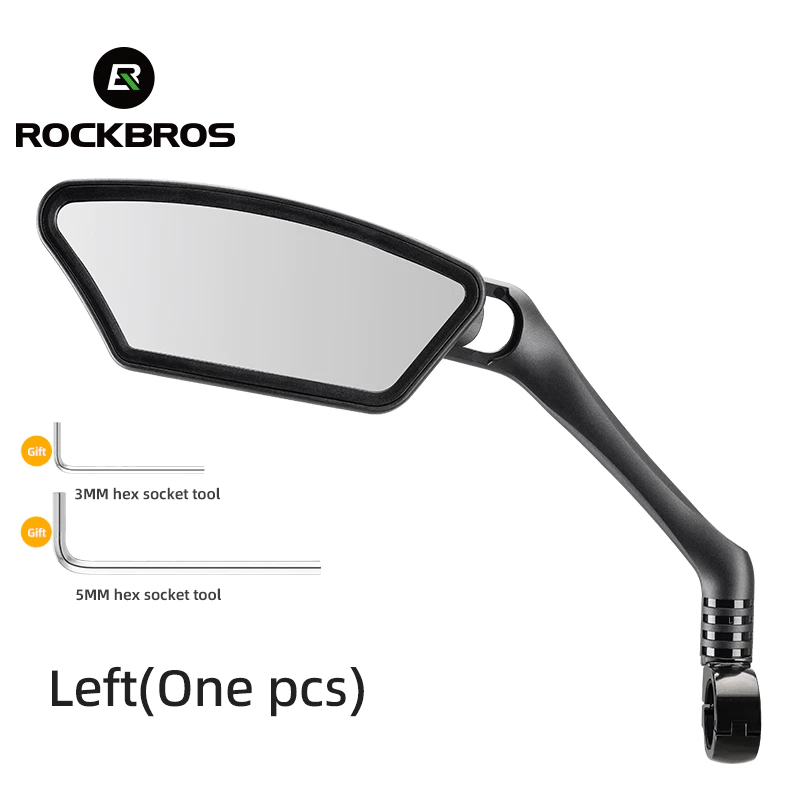 【TH Delivery】ROCKBROS กระจกมองหลังจักรยาน 360° กระจกมองหลัง มุมกว้าง สามารถปรับได้ อุปกรณ์เสริม สําหรับติดแฮนด์รถจักรยาน
