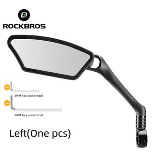 【TH Delivery】ROCKBROS กระจกมองหลังจักรยาน 360° กระจกมองหลัง มุมกว้าง สามารถปรับได้ อุปกรณ์เสริม สําหรับติดแฮนด์รถจักรยาน