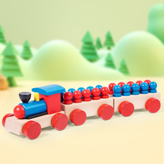 ชุดของเล่นตัวเลข Montessori Train Ten Frame สําหรับเด็กอนุบาล