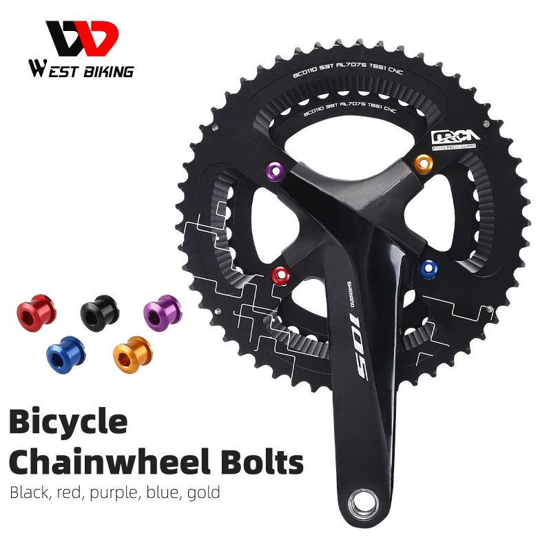 WEST BIKING สกรูอลูมิเนียมอัลลอยด์ แบบเดี่ยว สําหรับจักรยานพับได้
