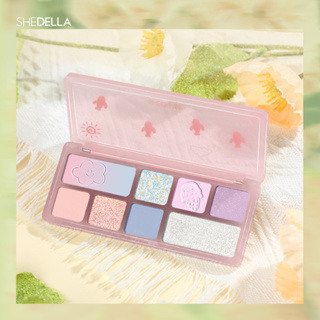 Shedella อายแชโดว์ 8 สี พาเลทกระบองเพชร โทนสีเอิร์ธโทน อายแชโดว์แวววาว