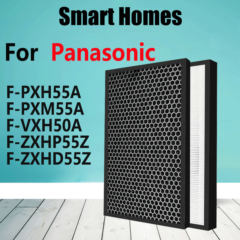 ไส้กรอง HEPA และไส้กรองคาร์บอน สําหรับเครื่องฟอกอากาศ Panasonic F-PXH55A F-PXM55A F-VXH50A F-ZXHP55Z
