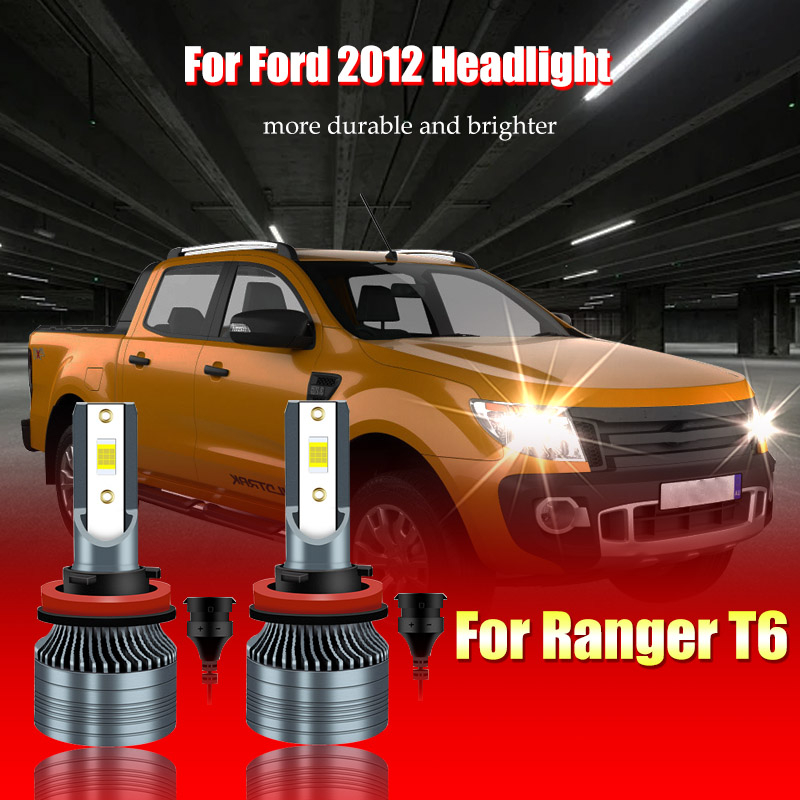 หลอดไฟหน้ารถยนต์ LED H11 6000K Xpower Recomark สําหรับ Ford Ranger T6 2 ชิ้น