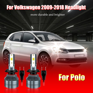 หลอดไฟหน้ารถยนต์ LED 4300K 6000K สําหรับ Volkswagen Polo H7 2 ชิ้น