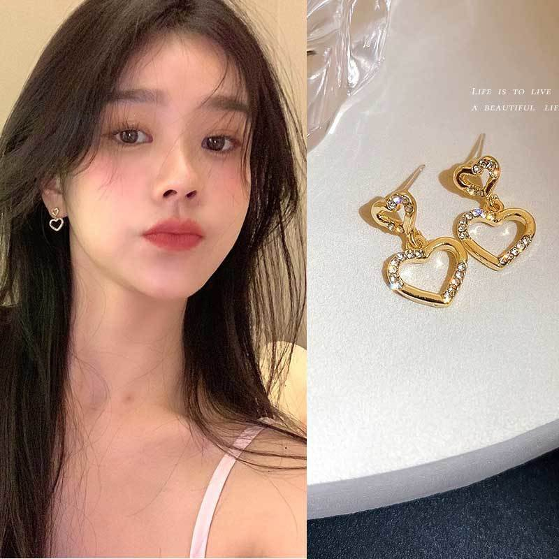 ต่างหูเข็มเงิน 925 ประดับเพทาย หรูหรา ระดับไฮเอนด์