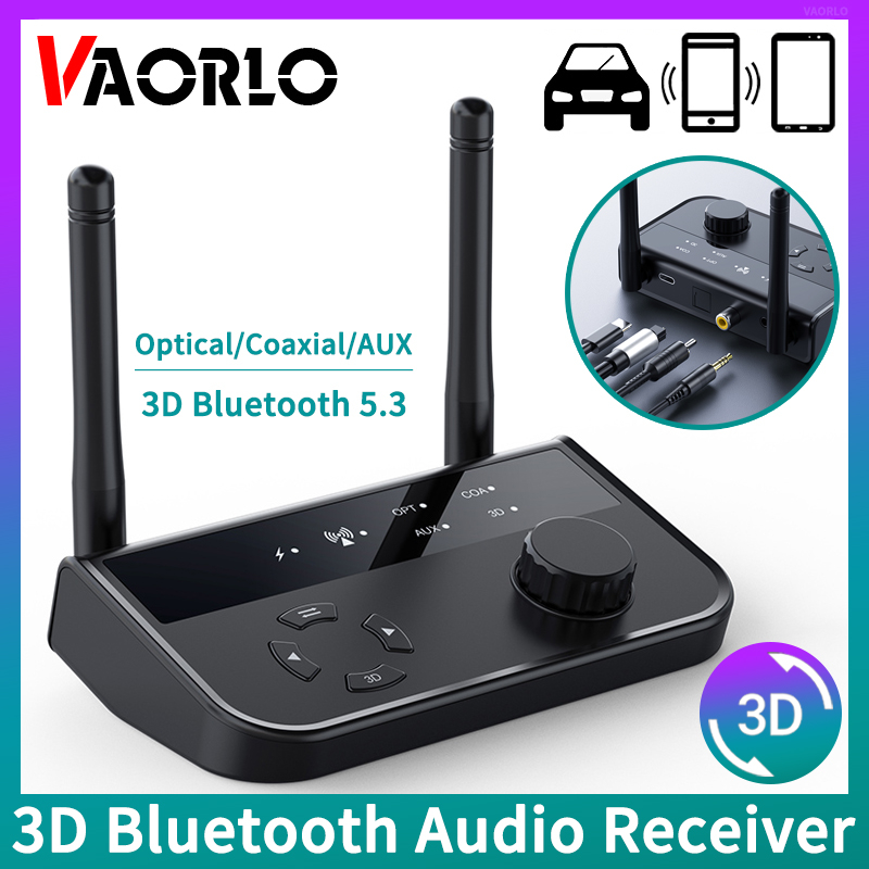 3d สเตอริโอบลูทูธ 5.3 เครื่องรับสัญญาณเสียง Optical/Coaxial/3.5 มม.AUX Analog สัญญาณดิจิตอลเอาต์พุต Wirelss อะแดปเตอร์สําหรับลําโพงรถยนต์