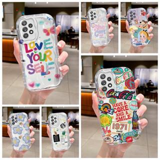 เคสโทรศัพท์มือถือแบบนิ่ม กันกระแทก กันรอยกล้อง ลาย Starbucks Alice Flowers wave สําหรับ samsung A10 M10 A30 A20 M10S A205 A305 A10S M01S A52 A52S 5G