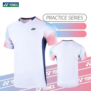 Yonex ชุดกีฬาแบดมินตัน แขนสั้น ดูดซับความชื้น แห้งเร็ว สําหรับผู้ชาย และผู้หญิง