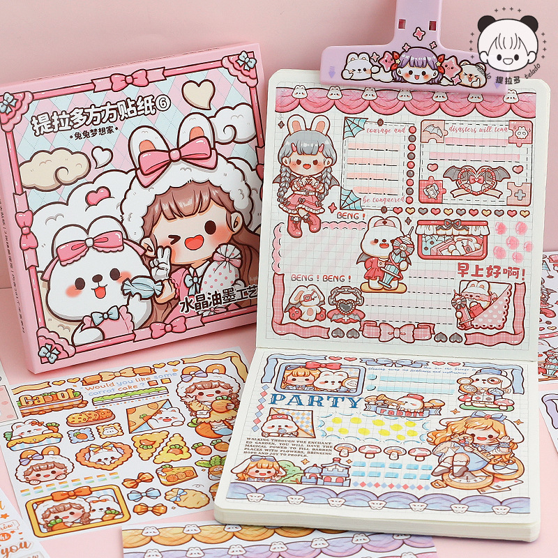 สติกเกอร์กระดาษ ลายการ์ตูนซอส Tiraduoduoduo น่ารัก สําหรับตกแต่งสมุด diy