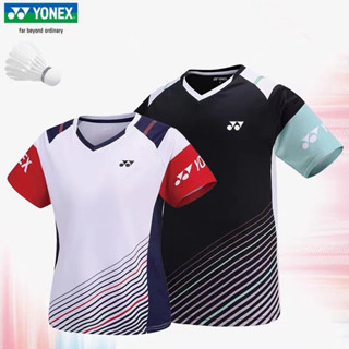 Yonex เสื้อกีฬาแบดมินตัน แขนสั้น ระบายอากาศ แห้งเร็ว สวมใส่สบาย