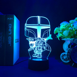 โคมไฟ LED รูปการ์ตูนดิสนีย์ Star Wars 3D แนวสร้างสรรค์ ของขวัญ สําหรับตกแต่งบ้าน