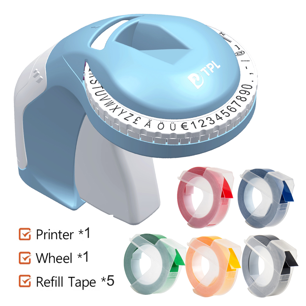 เครื่องพิมพ์ฉลาก พร้อมเทปลายนูน 3D 9 มม. สําหรับเครื่องทําฉลาก Dymo Organizer Xpress 3D