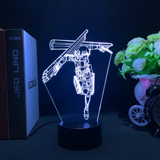 โคมไฟ Led รูปอนิเมะผ่าพิภพไททัน Armin Arlert 3d สําหรับตกแต่งห้องนอนเด็ก