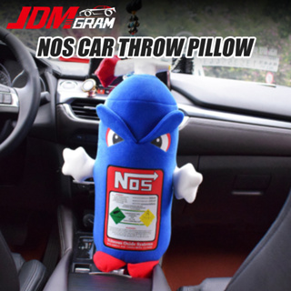 Nos หมอนตุ๊กตานุ่ม รูปขวดแก๊ส JDM อุปกรณ์เสริม สําหรับตกแต่งภายในรถยนต์