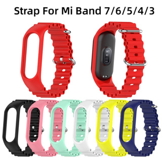 Ocean Silicone Strap for Xiaomi Band 8 7 6 5 4 3 Smart Band Replacement Bracelct Wriststrap for Xiaomi Miband 8 band7 6 5 Strap