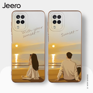 Jeero เคสคู่ เคสซัมซุง คู่รัก ขอบเหลี่ยมกันกระแทกซิลิโคนนุ่มน่ารักตลก เคสโทรศัพท์ SAMSUNG A03 A12 A13 A51 A32 A52 A52S 5G M12 M32 พลัส HFE1681