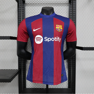 เสื้อกีฬาแขนสั้น ลายทีม Player edition 23 24 Barcelona ชุดเหย้า