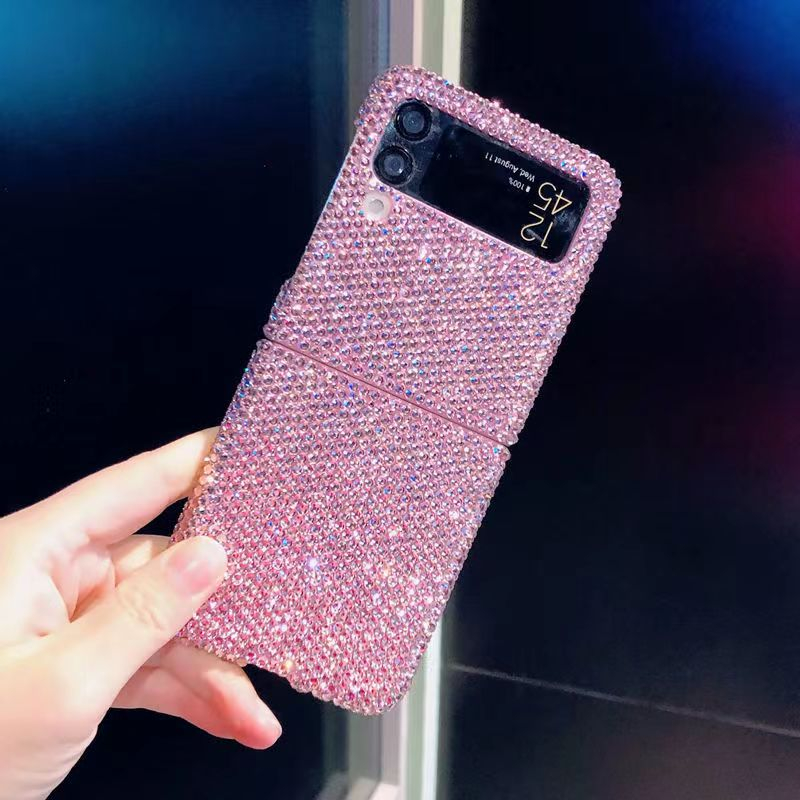 เคสเพชรเต็ม Samsung Z Flip7 6 5 4 3 7FE เคสโทรศัพท์ oppo findn2flip/N3Flip เคสป้องกันหน้าจอแบบพับได้