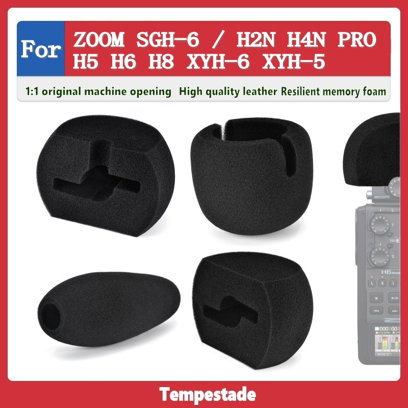 เหมาะสําหรับ ZOOM SGH-6 H2N H4N PRO H5 H6 H8 ฟองน้ําฝาครอบฟองน้ําไมโครโฟนฟองน้ํา XYH-6 XYH-5 ฟองน้ํา