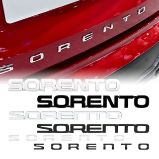 สติกเกอร์โลโก้ ABS โครเมี่ยม รูปตัวอักษร SORENTO 3D สีเงิน สีดํา สําหรับติดตกแต่งท้ายรถยนต์ 1 ชิ้น